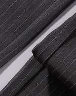 Embroidered striped trousers