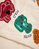 Fun color-block long-sleeved shirt