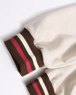 Retro letter embroidered hooded jacket