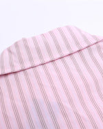 Vintage Striped Short Sleeve Shirt with Tie