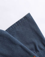 Retro contrast short-sleeved shirt