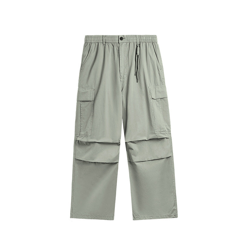 Vintage washed wide-leg cargo pants