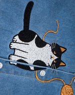 復古刺綉短袖襯衫