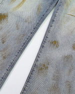 休閑直筒牛仔褲