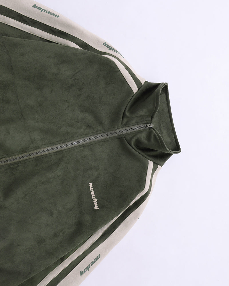 撞色條紋寬鬆外套