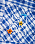 Retro casual plaid long-sleeved shirt