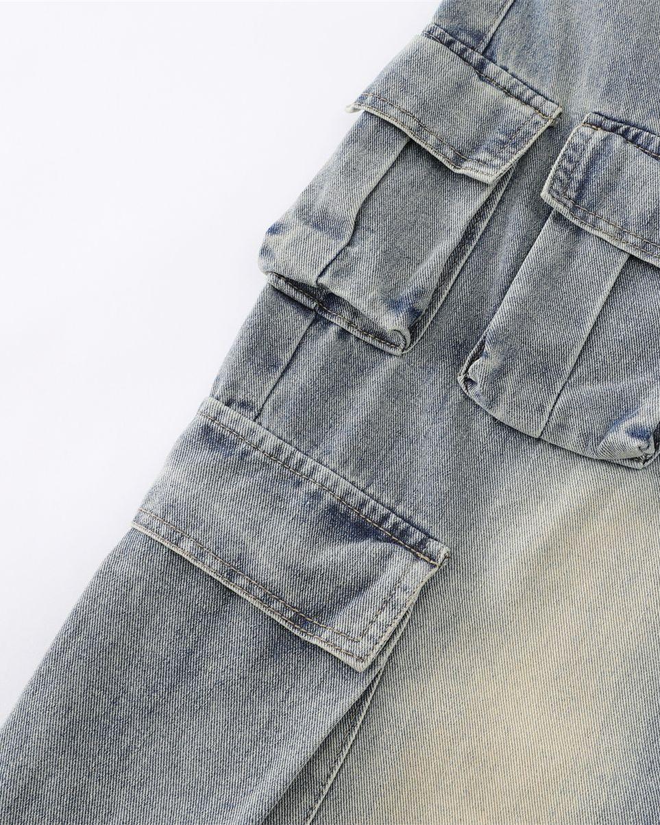 Vintage Multi-Pocket Cargo Jeans