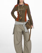 Color-blocked slim-fit inner layer (women's)