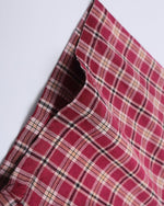 Gradient plaid short-sleeved shirt