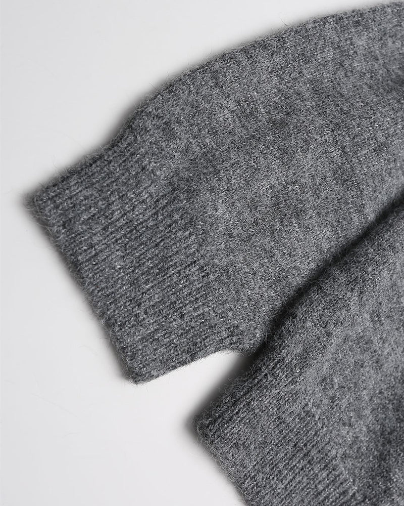 Star jacquard hooded cardigan