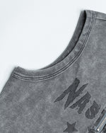 Distressed printed vest (women's)