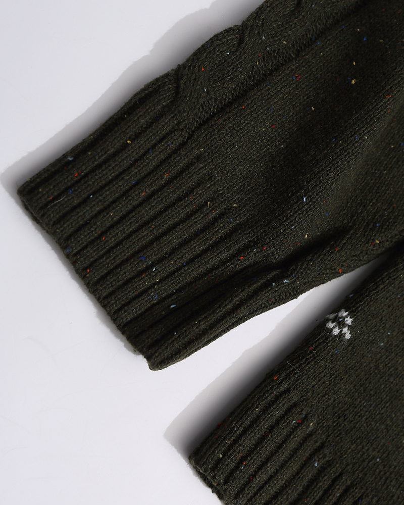 復古麋鹿提花開衫