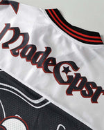 Color-blocked V-neck short-sleeved shirt