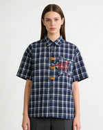 復古星星短袖襯衫