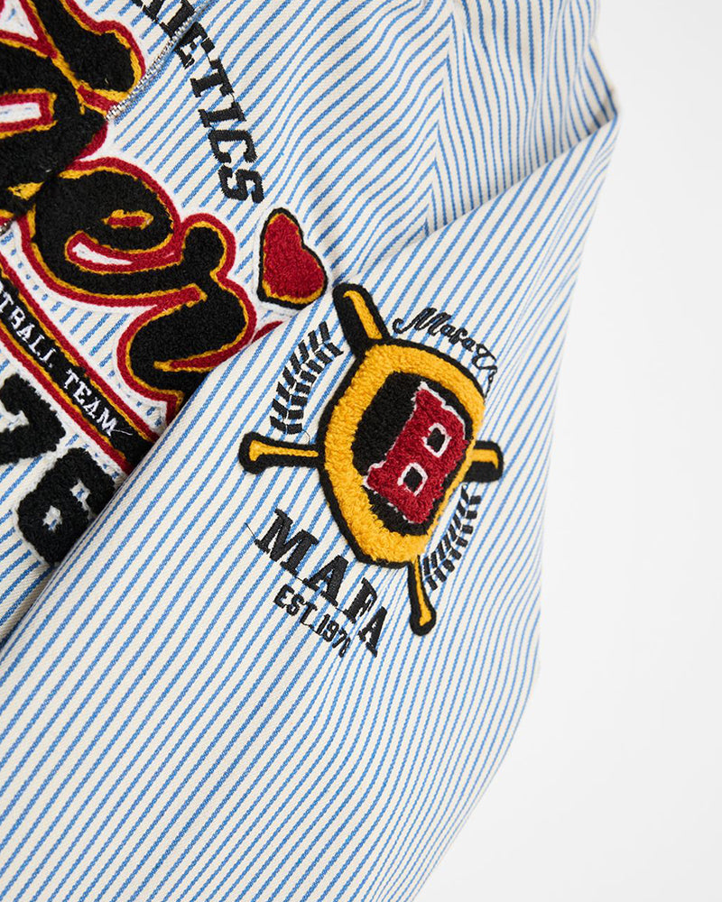 컬러블록 자수 야구 유니폼