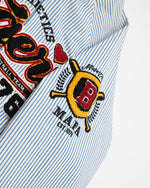 컬러블록 자수 야구 유니폼