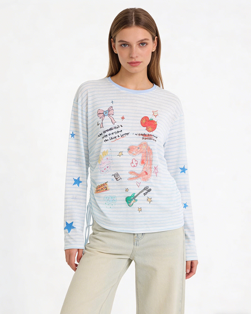 편안하고 넉넉한 긴팔 티셔츠