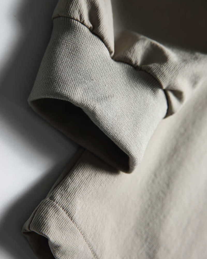 Patchwork pocket crew neck sweatshirt