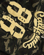 Camouflage plush hooded jacket