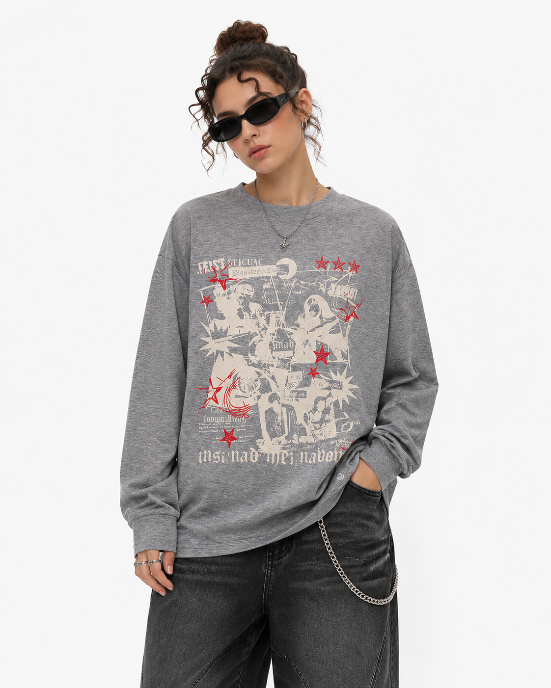Retro casual versatile long-sleeved shirt