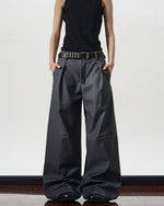 復古寬鬆直筒休閑褲