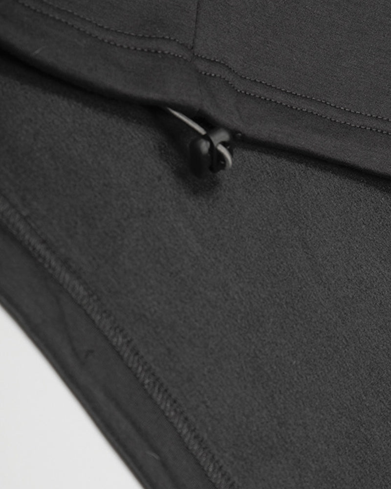 Color-blocked fleece-lined sweatshirt