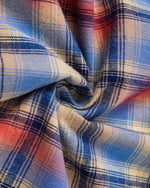 復古格子長袖襯衫