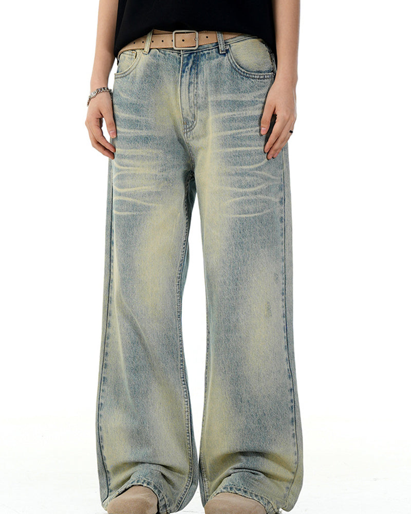 Distressed casual trousers