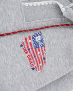 復古印花連帽衛衣