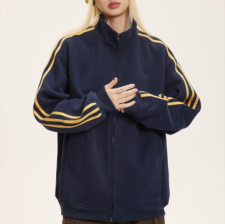 Retro sports three-stripe jacket