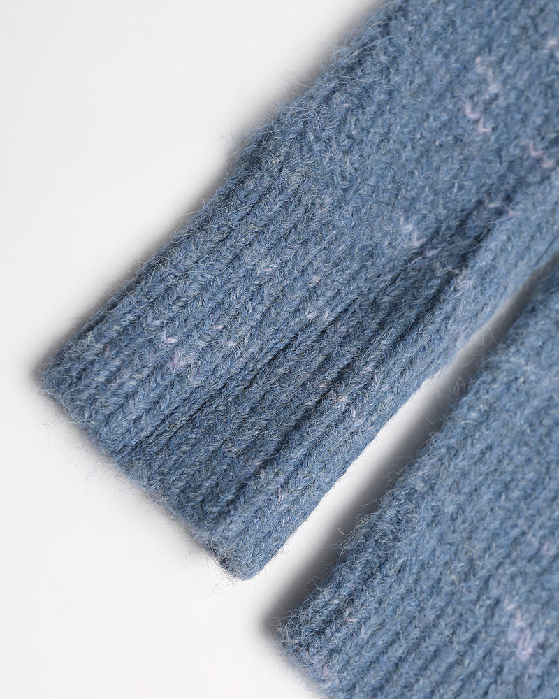 레트로 버섯 후드 스웨터