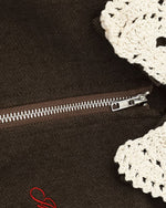 Retro-style knitted cotton coat (women's)