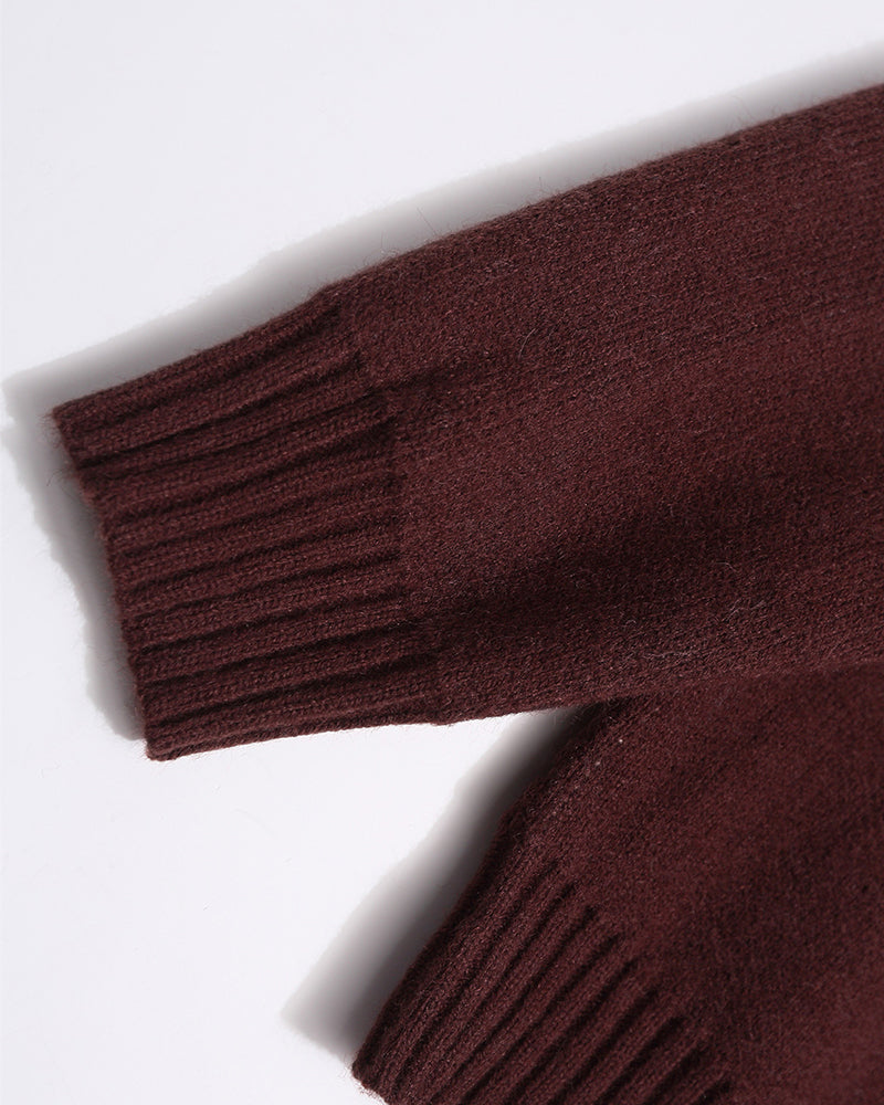 復古拼色針織衫