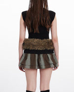 Retro slim sleeveless short sleeves