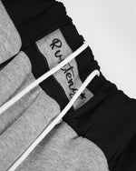 Contrast color patchwork casual pants