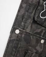 위장색 컬러블록 재킷