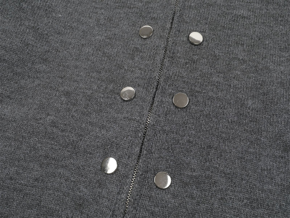 Sweater with designer buttons