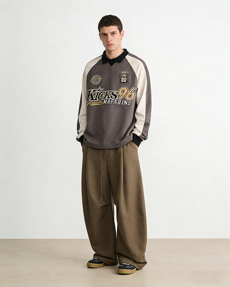 넉넉한 핏의 캐주얼 와이드 팬츠