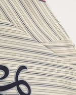 復古豎條紋短袖襯衫