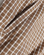 撞色拼接格子外套