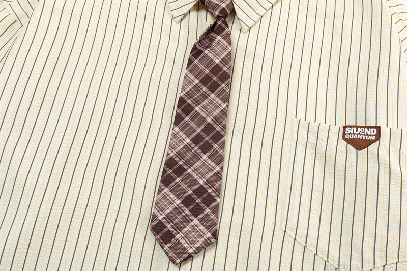 Retro striped tie shirt