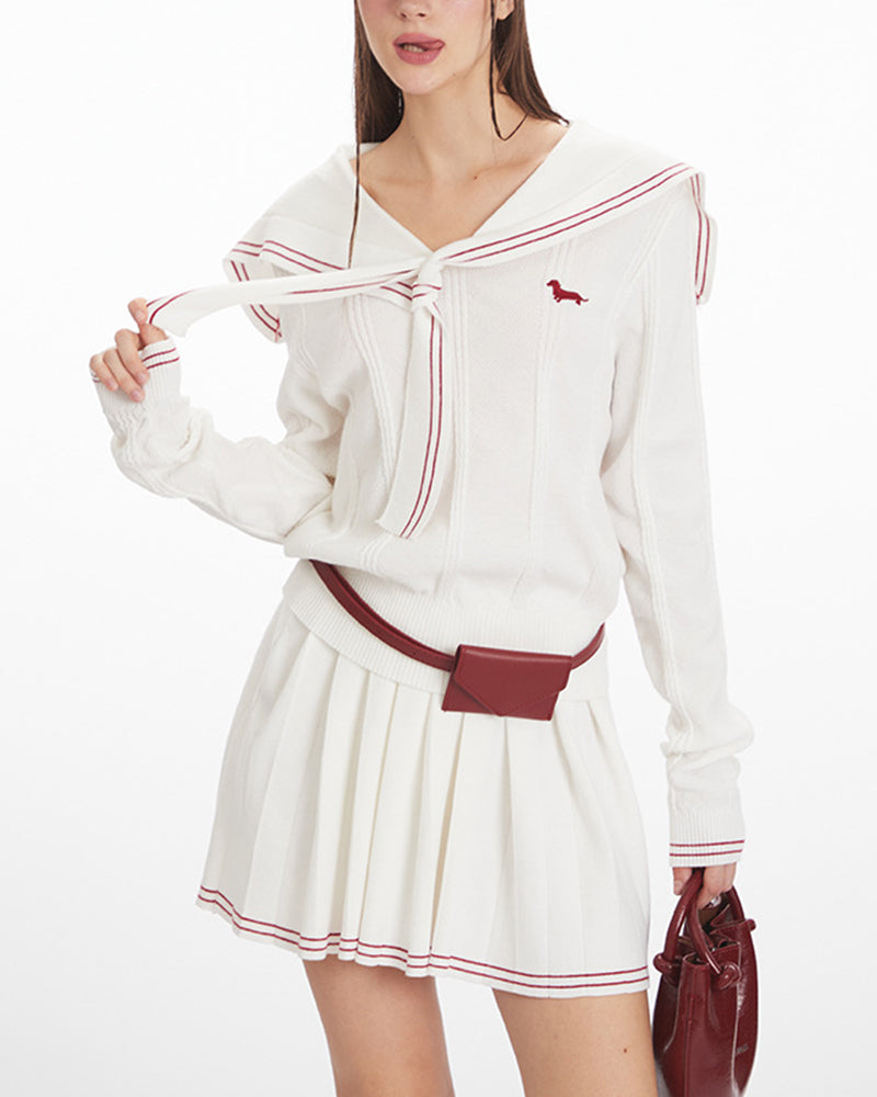 學院風百搭針織套裝（女款）