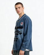 Washed letter jacket