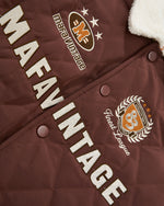 레트로 레터 자수 코튼 패딩 재킷