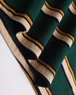 Contrast stripe embroidered polo long sleeves