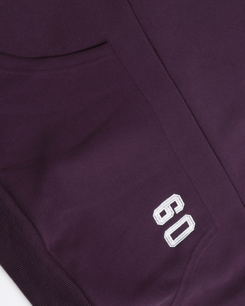 Vintage Badge Stand Collar Sweatshirt