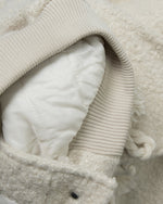 울 플리스 후드 코튼 코트