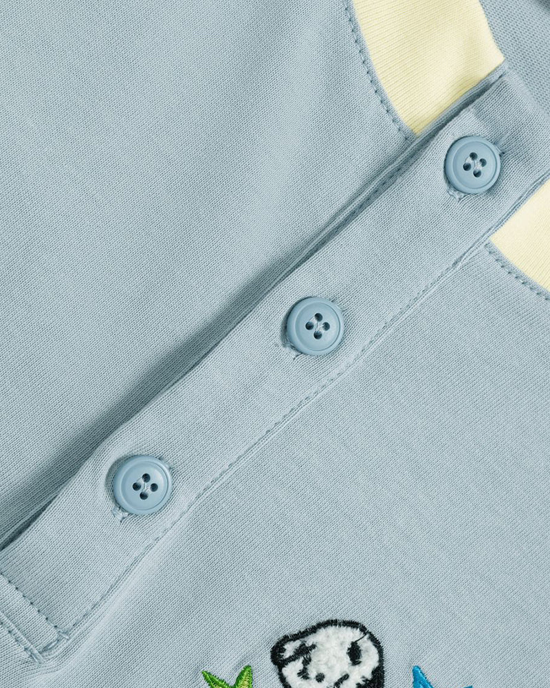 復古撞色小狗短袖