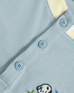 復古撞色小狗短袖