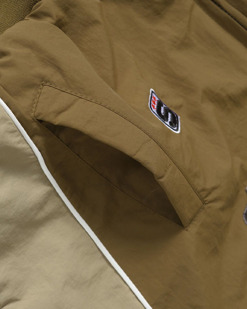 Patchwork racing suit jacket